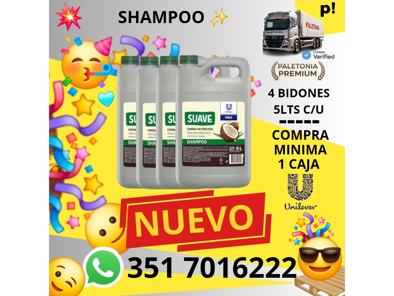 SUAVE SHAMPOO COCO X5L