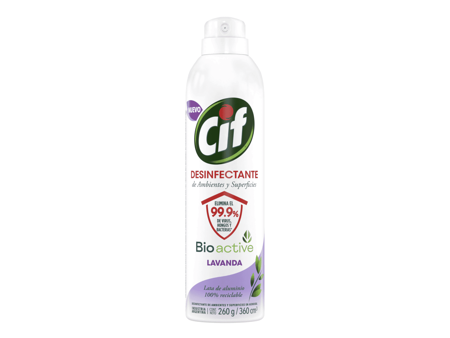 CIF DESINFECTANTE EN AEROSOL LAVANDA X 360CM3