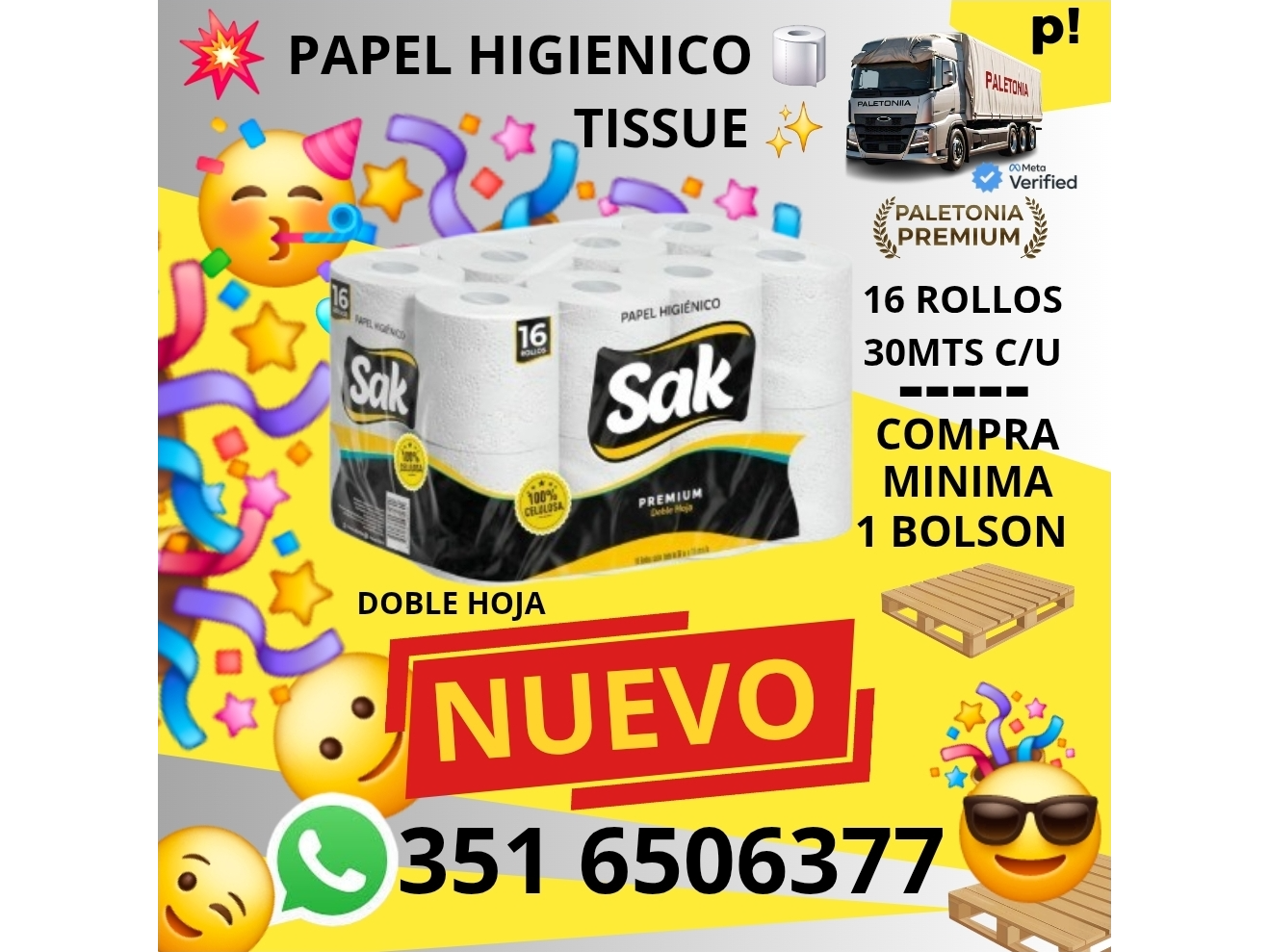 SAK DOBLE HOJA 16UX30M