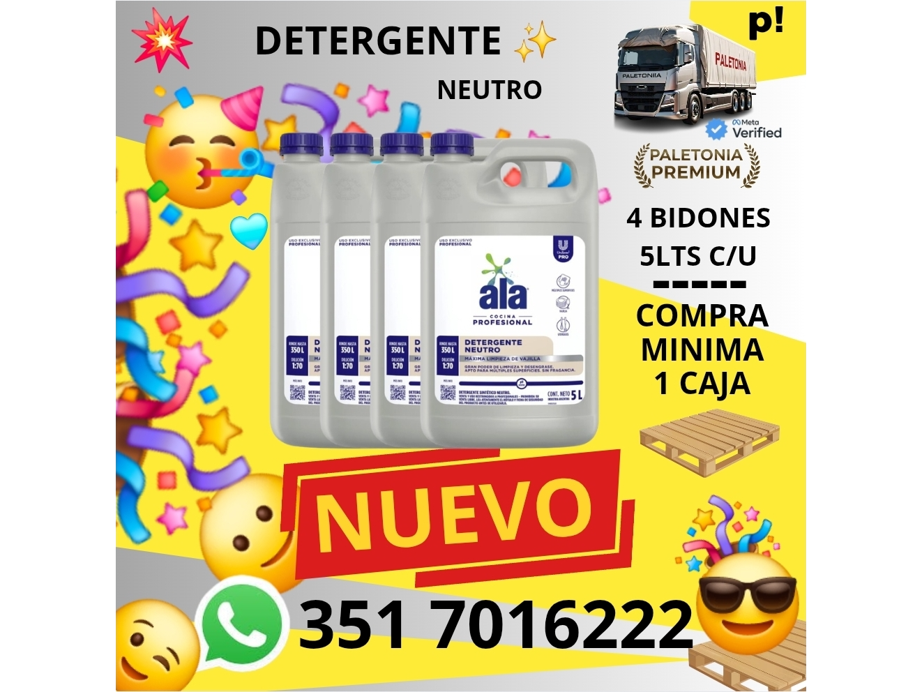 ALA DETERGENTE NEUTRO BOT X5L