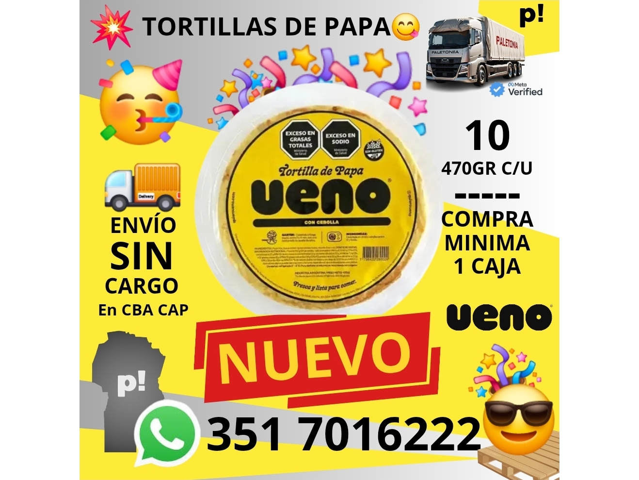 TORTILLA DE PAPA UENO X 470 GR.