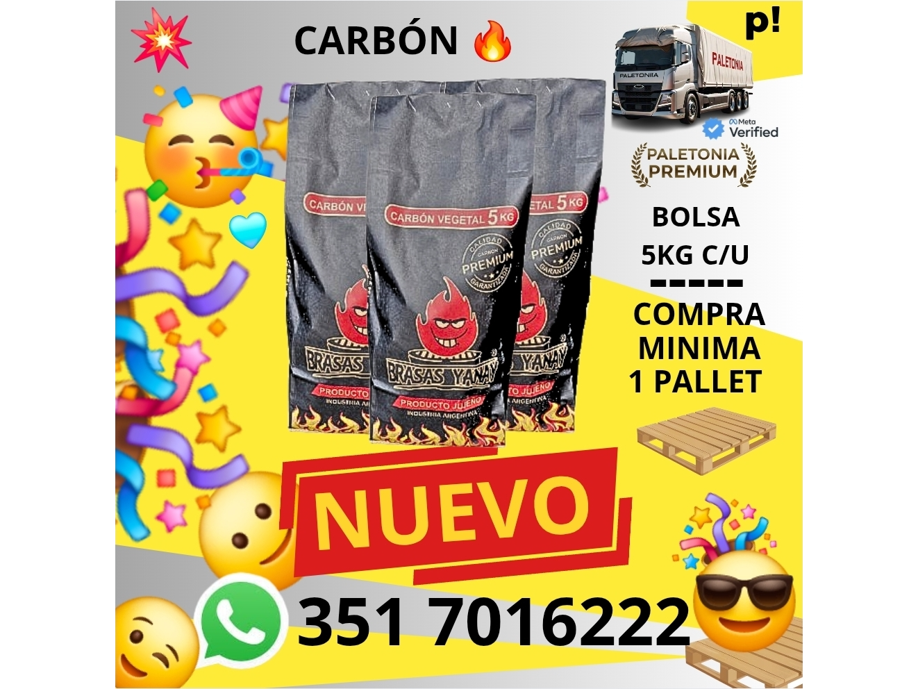 BOLSA DE CARBON DE 5KG PREMIUM (SIN LOGISTICA)