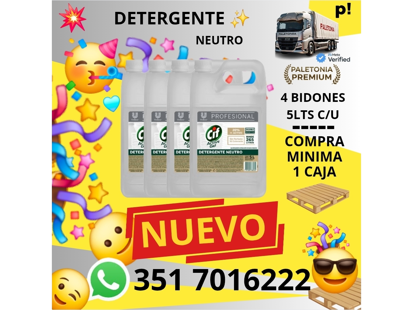 CIF DETERGENTE NEUTRO BOT X5L