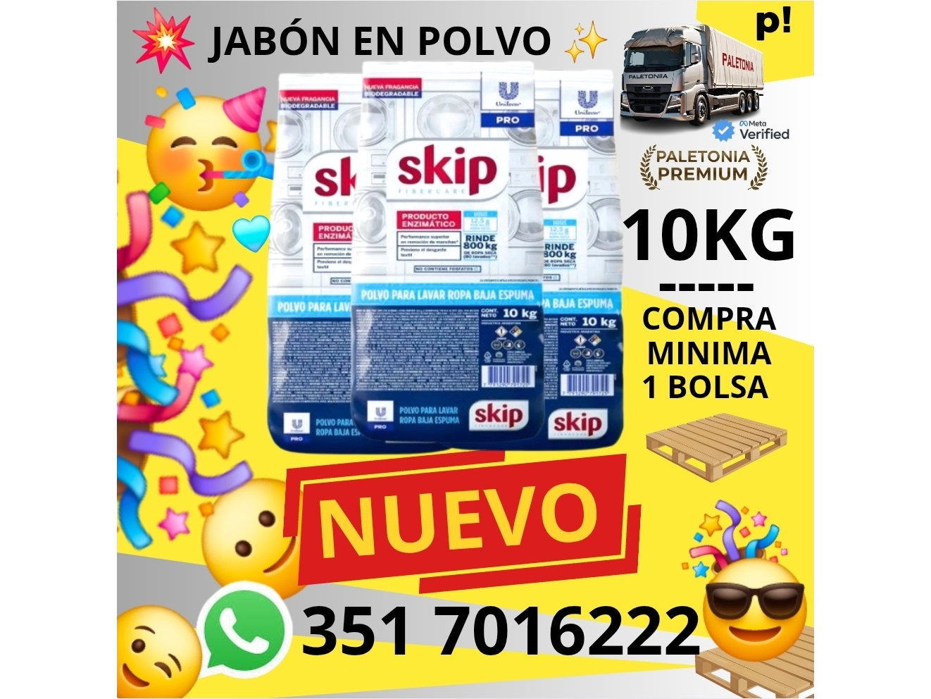 JABON EN POLVO SKIP X10KG