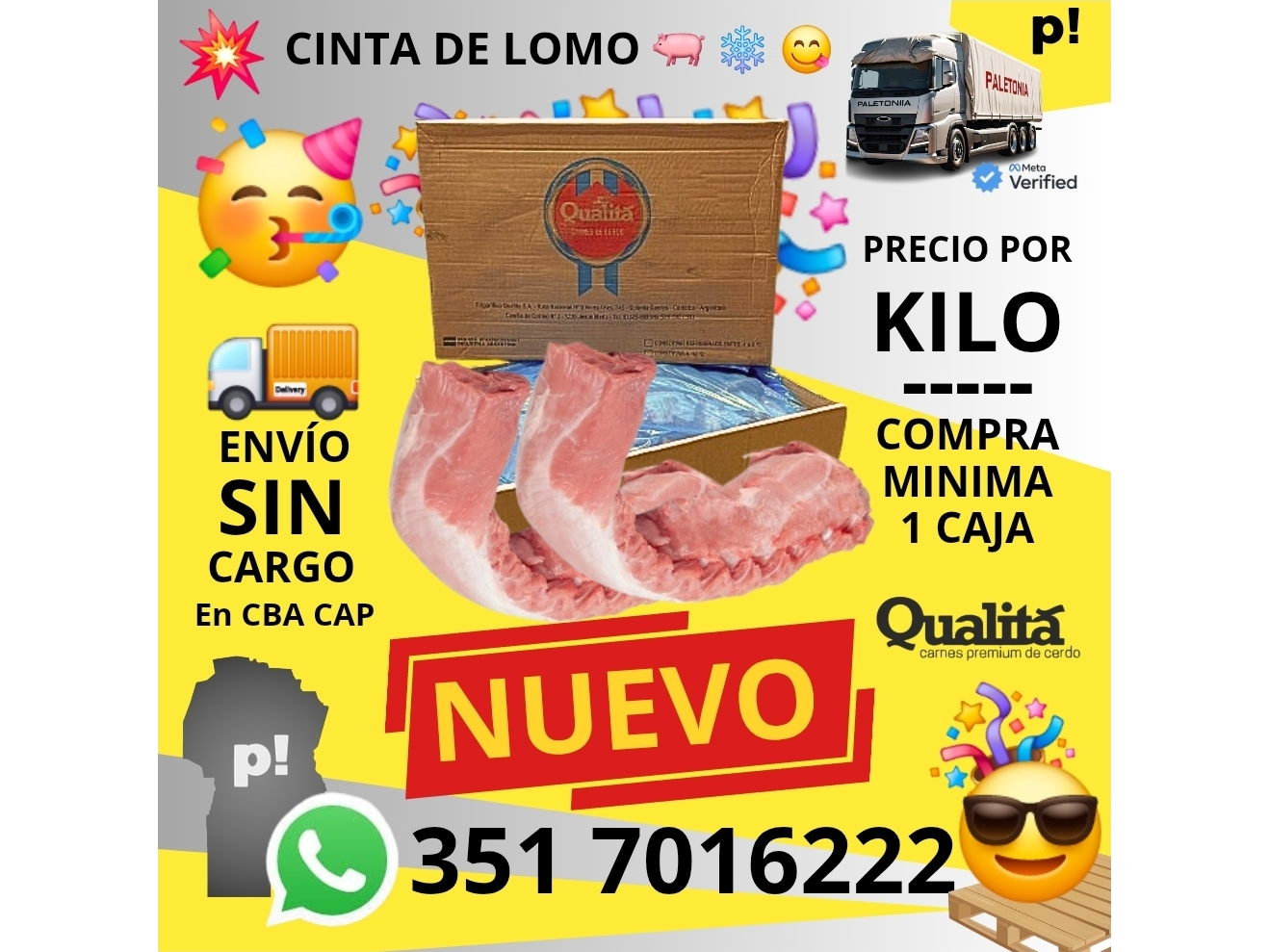 CINTA DE LOMO CONGELADA X 20 K APROX