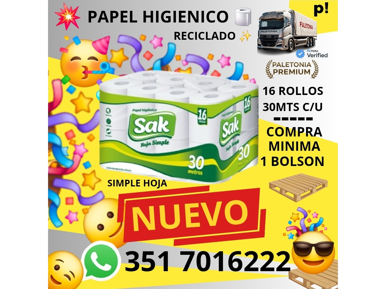 SAK HOJA SIMPLE 16UX30M