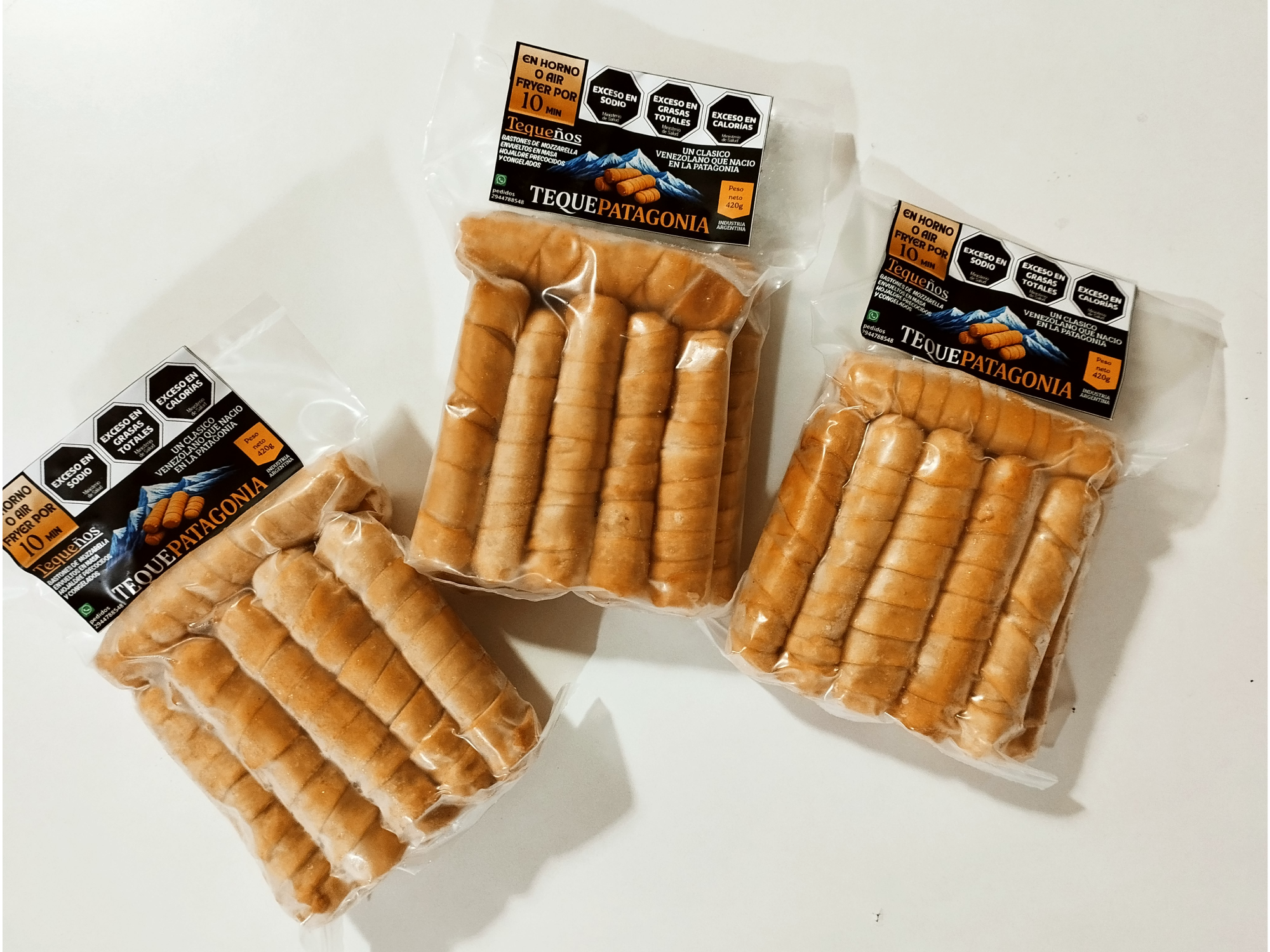 Tequeños X 3 packs de 500g