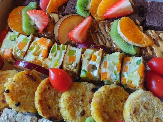 Tortilla de papas y vegetales