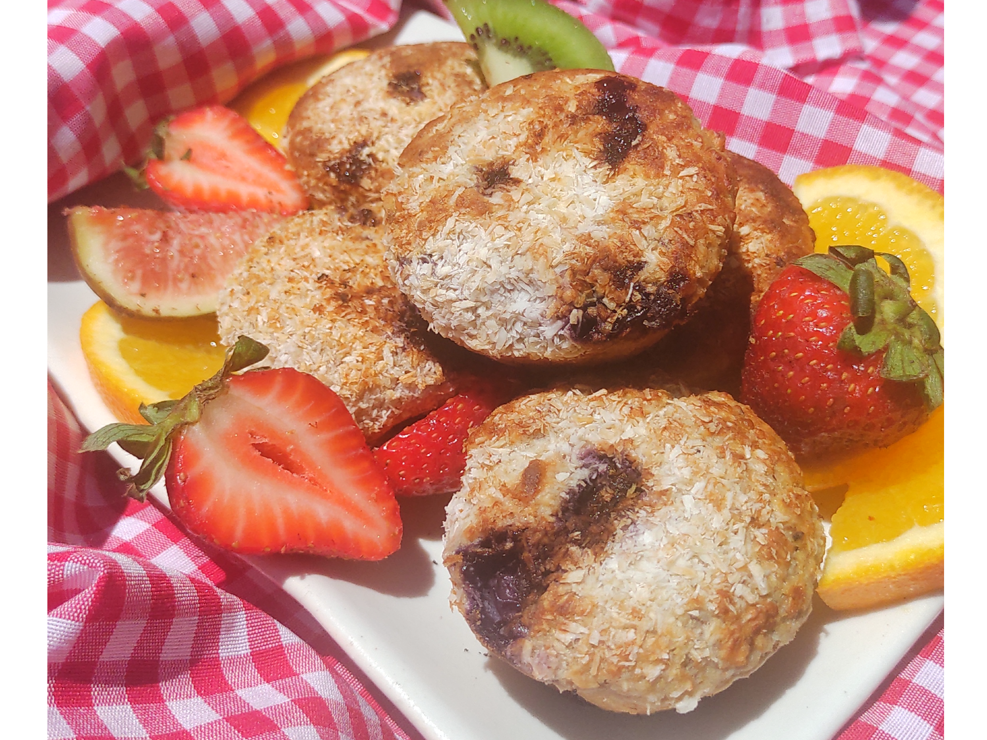 Muffins de arándanos y limón