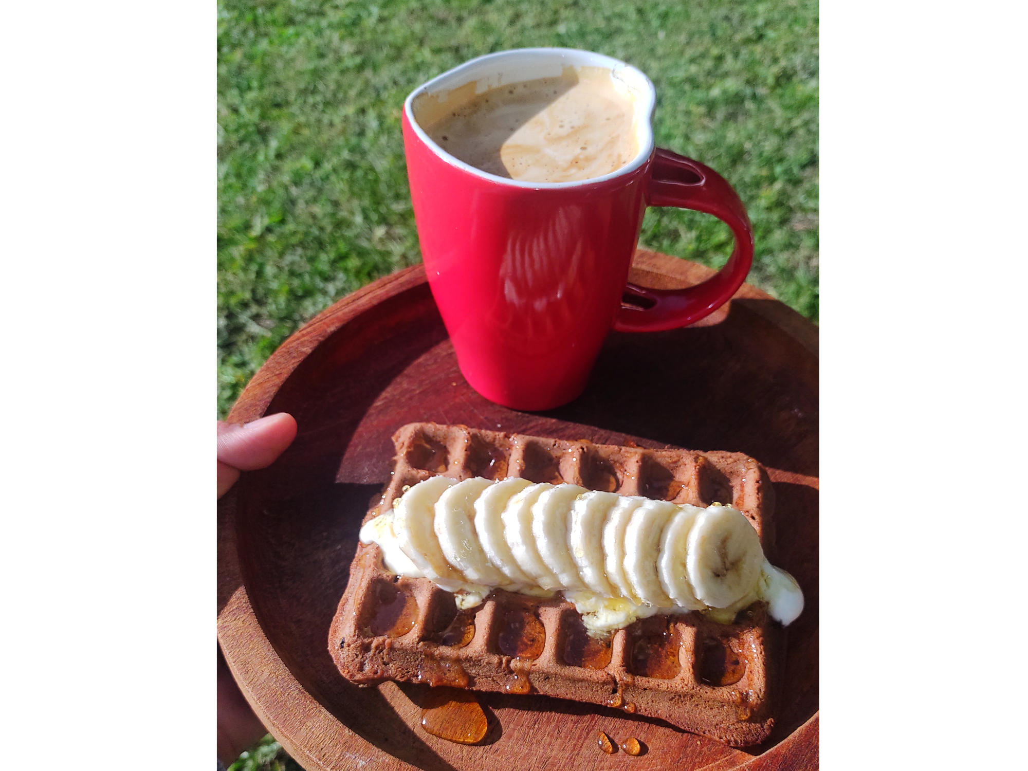 Waffles de maní y cacao