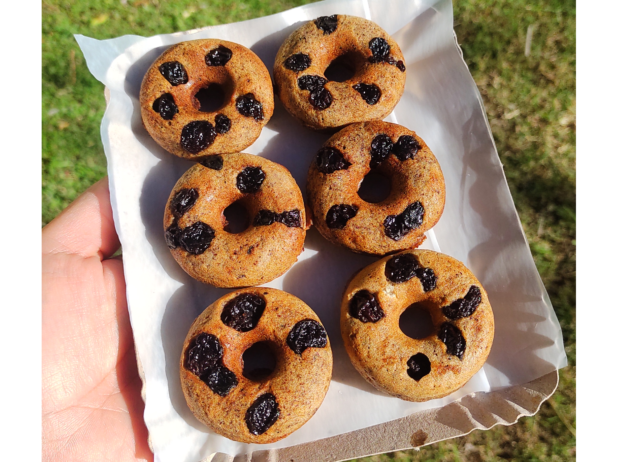 Donas de manzana y pasas (sin gluten)
