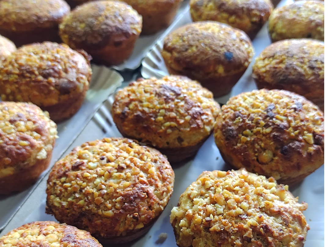 Muffins de mandarina y nuez  x 6 un. 🍊