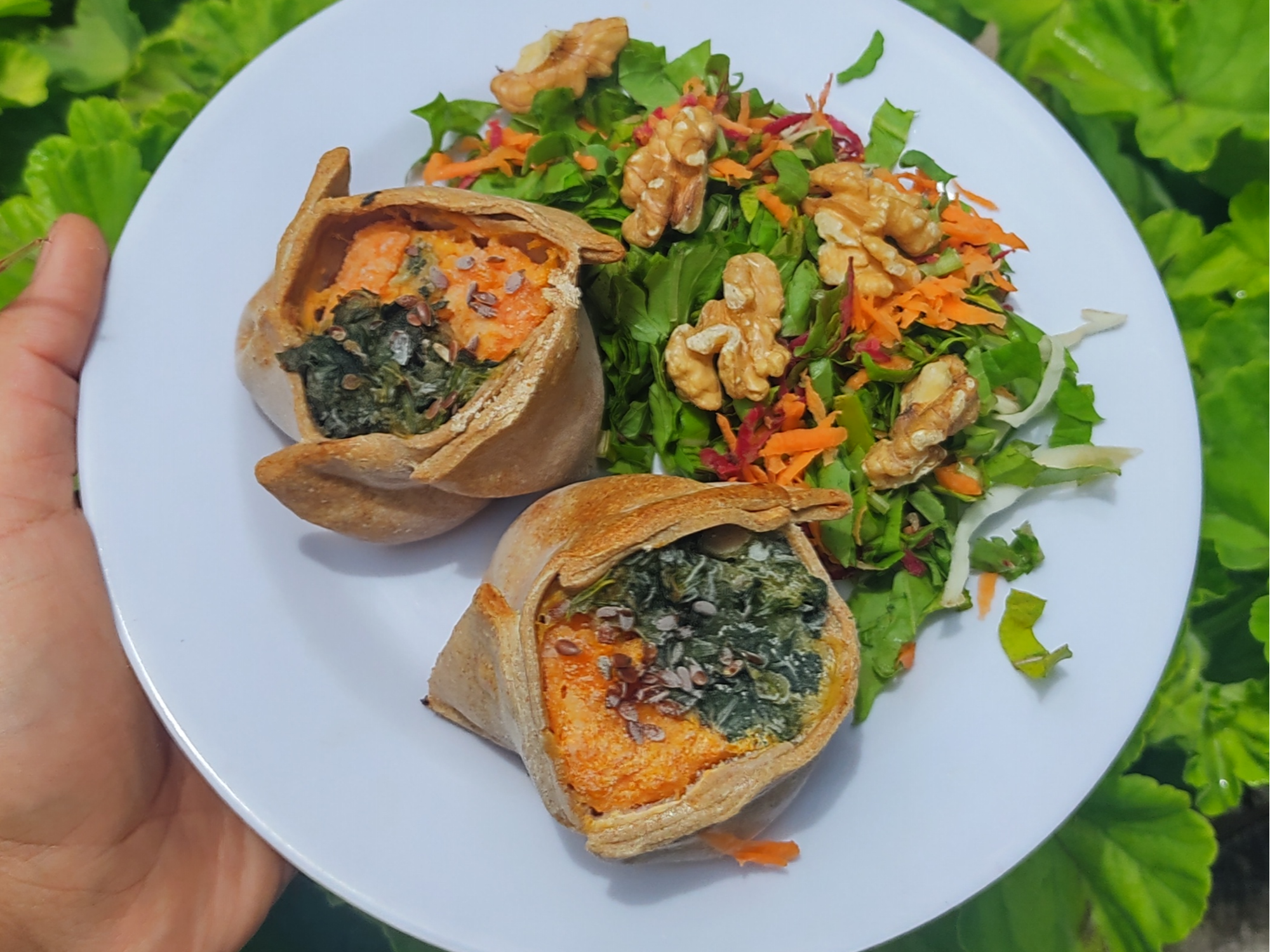 Canastitas de calabaza y espinaca