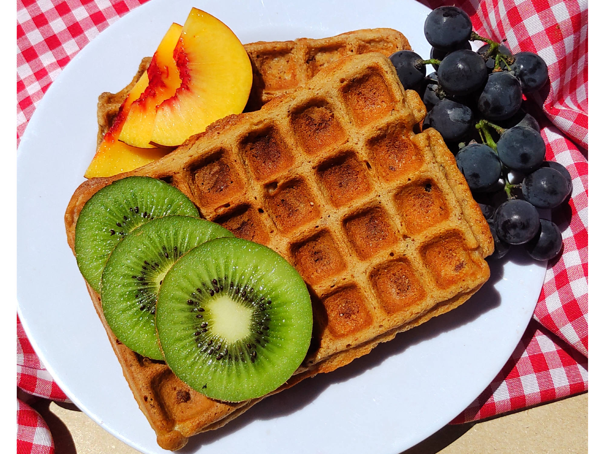 Waffles de banana