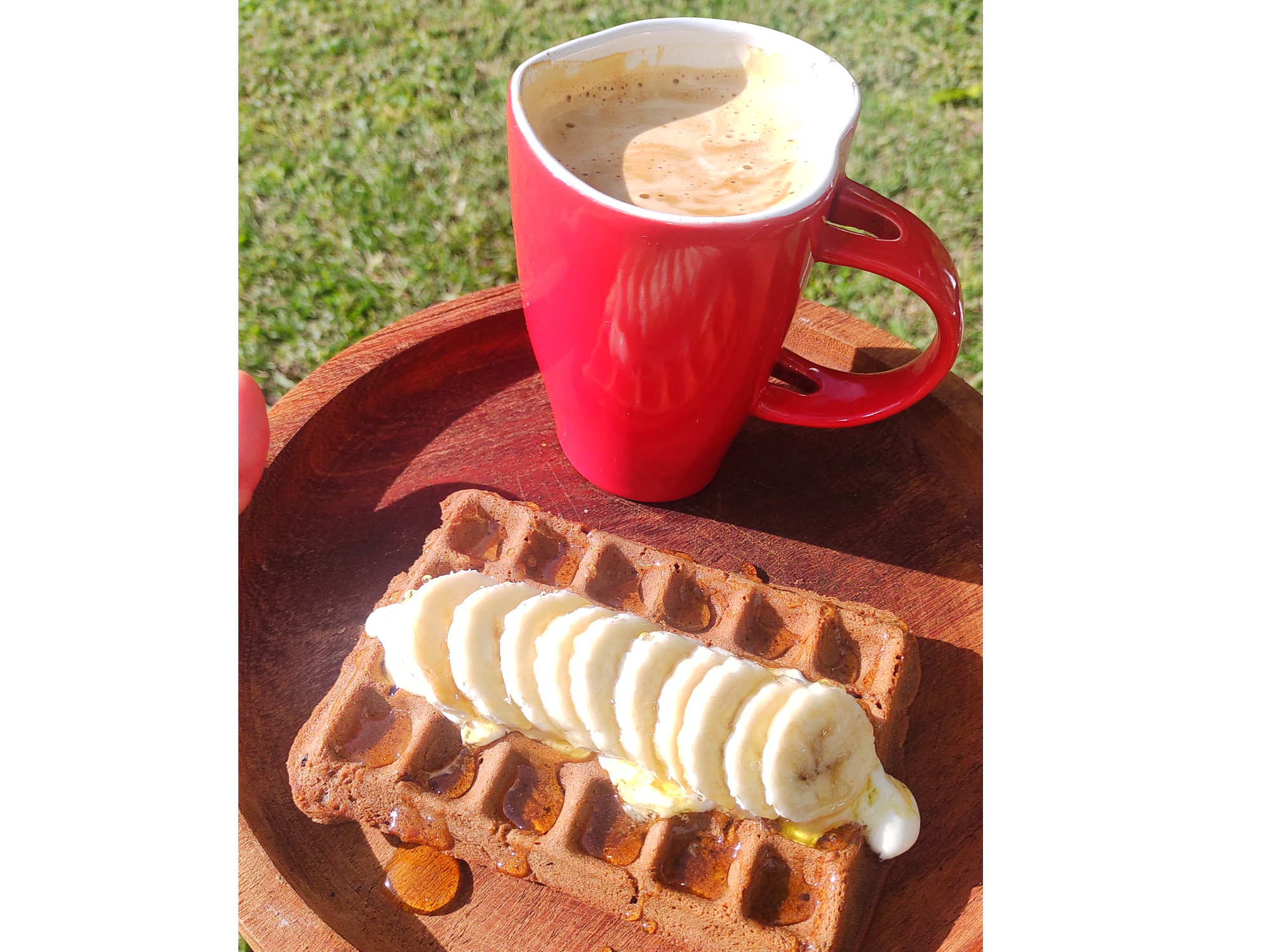 Waffles de maní y cacao
