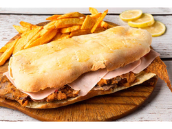 2 SANDWICH DE MILA SIMPLE + FRITAS + 2 PEPSI DE MEDIO