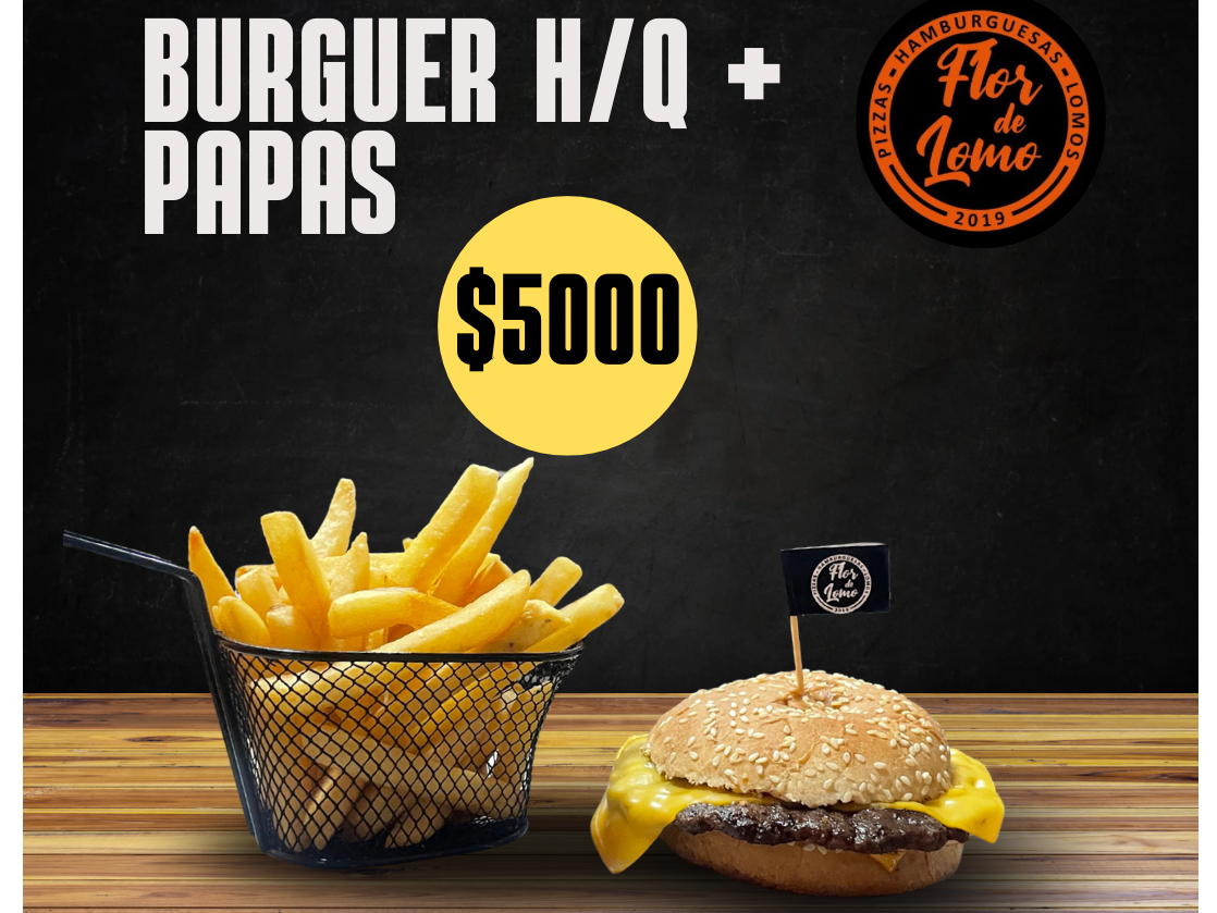 BURGUER H/Q CON PAPAS