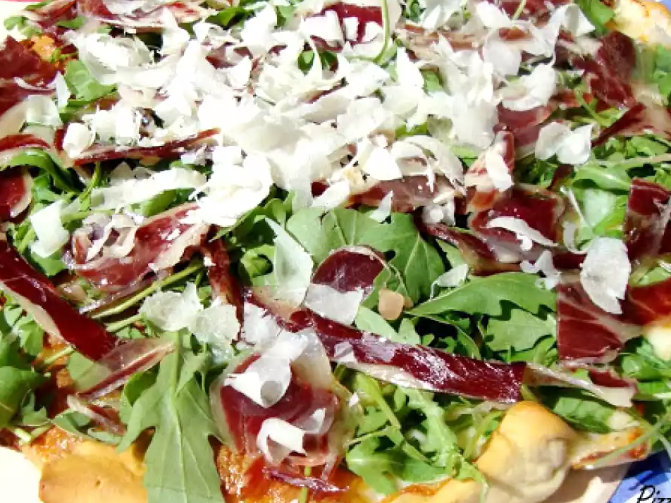 Pizza de rúcula