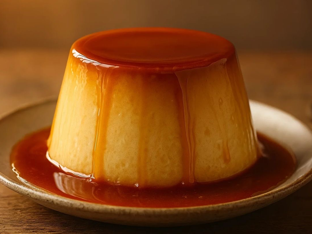 FLAN CON CARAMELO
