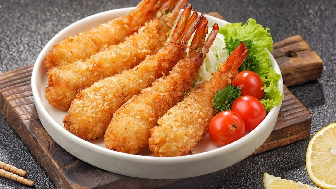Langostinos empanados con panko