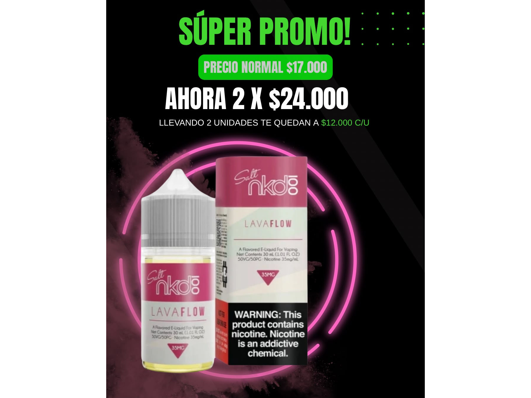 NAKED SALT 35 MG ( llevando dos unidades)
