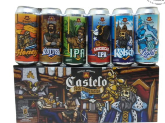 ESTUCHE CERVEZA CASTELO 6 LATAS X 473
