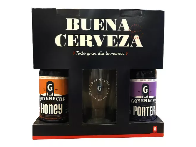 ESTUCHE 2 CERVEZAS GOYENECHE MAS VASO PINTA