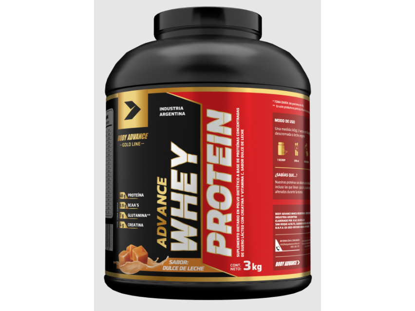 ADVANCE Whey Protein 3 Kg Sabor Dulce De Leche - BODY ADVANCE