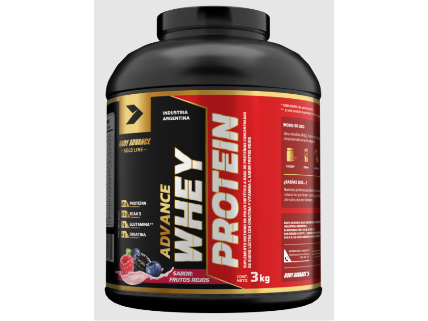 ADVANCE Whey Protein 3 Kg Sabor Frutos Rojos - BODY ADVANCE