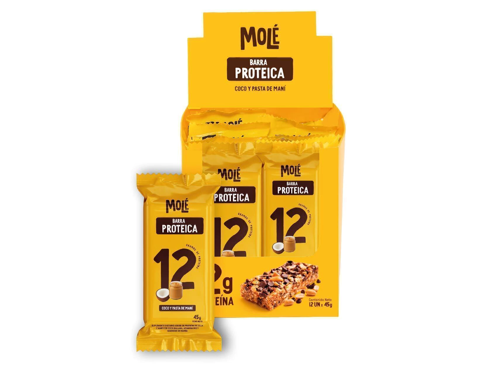 BARRA PROTEICA, DESPERTÁ TU FUERZA x 12 un. MOLÉ