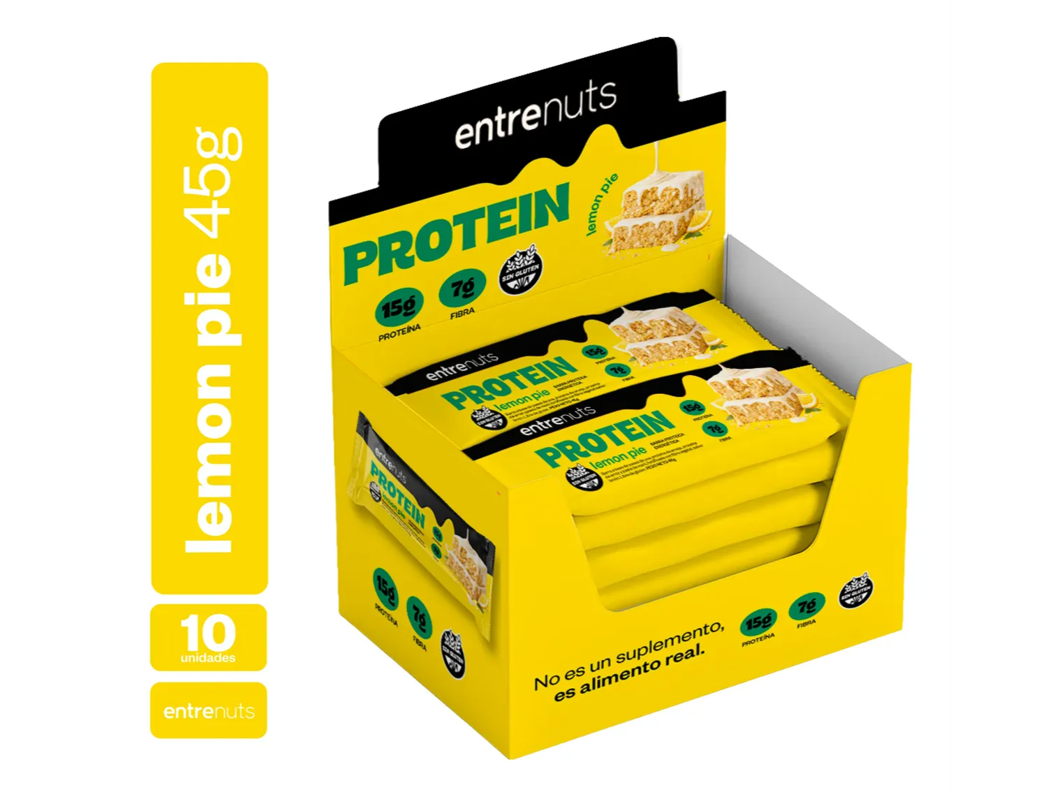 Barras Proteicas Entrenuts X10 Unidades Sabor Lemon Pie
