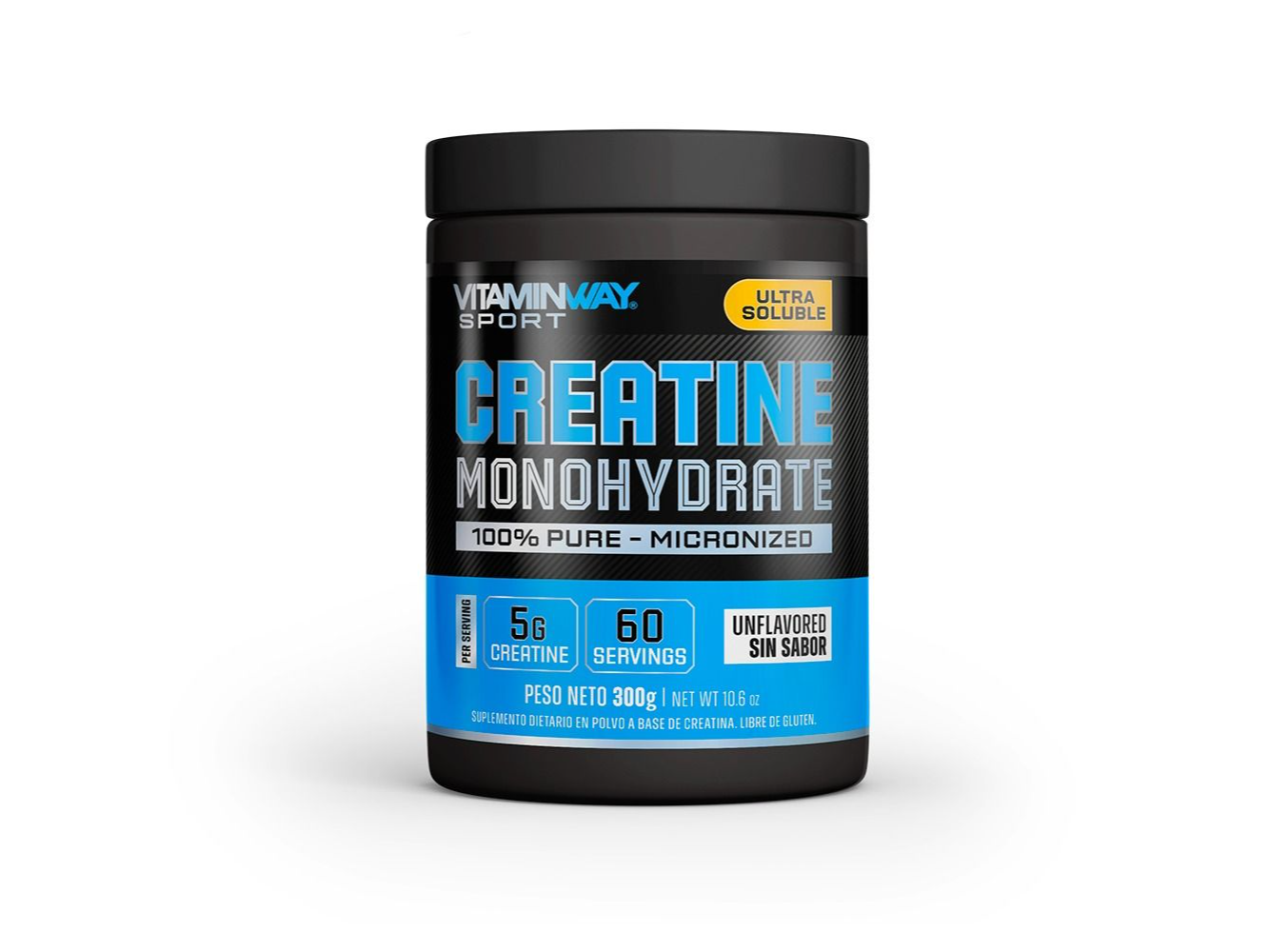 CREATINE MONOHYDRATE 100% PURA MICRONIZADA SIN SABOR 300GR