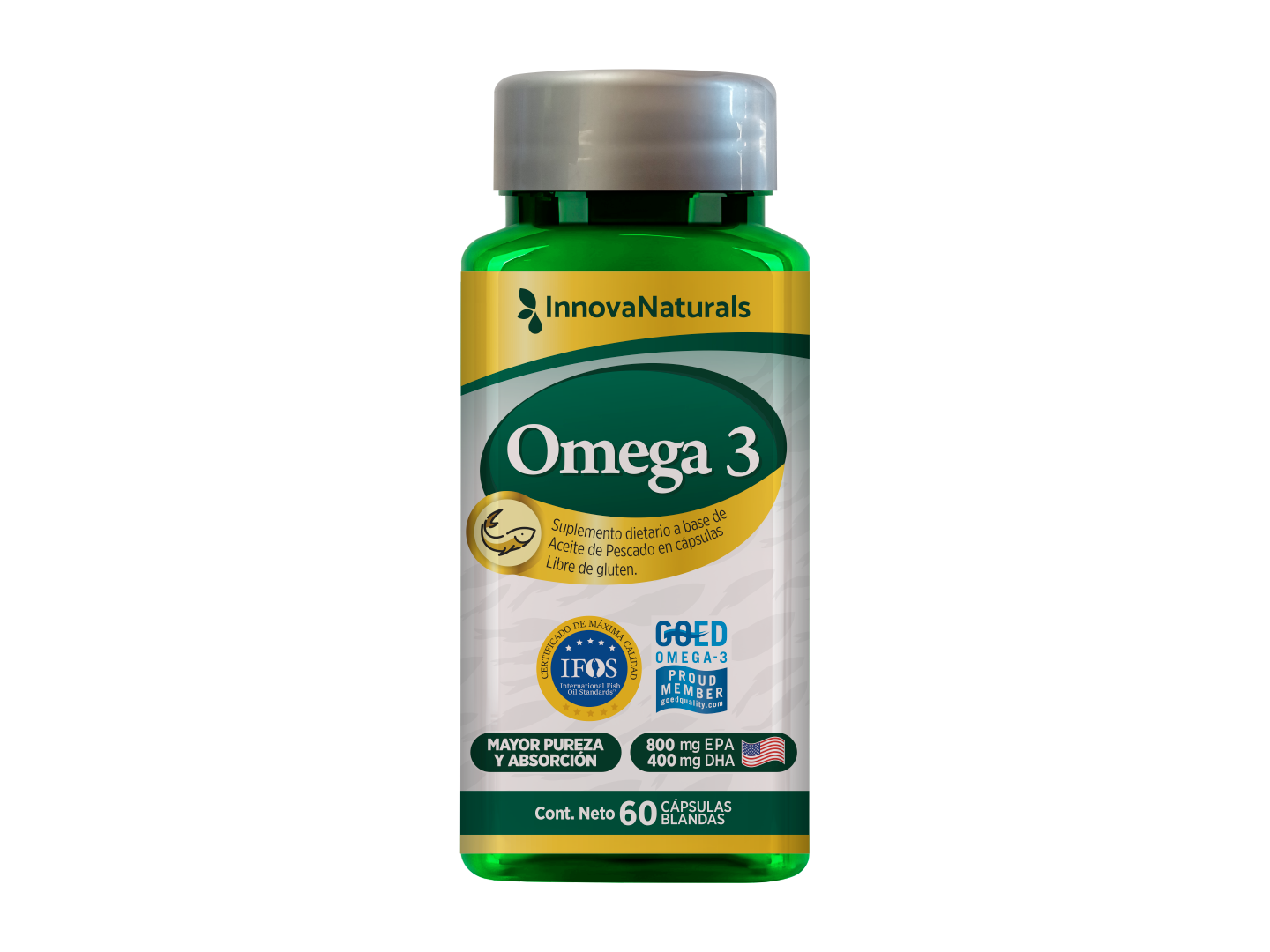 Omega 3 (800 EPA + 400 DHA) x60 capsulas