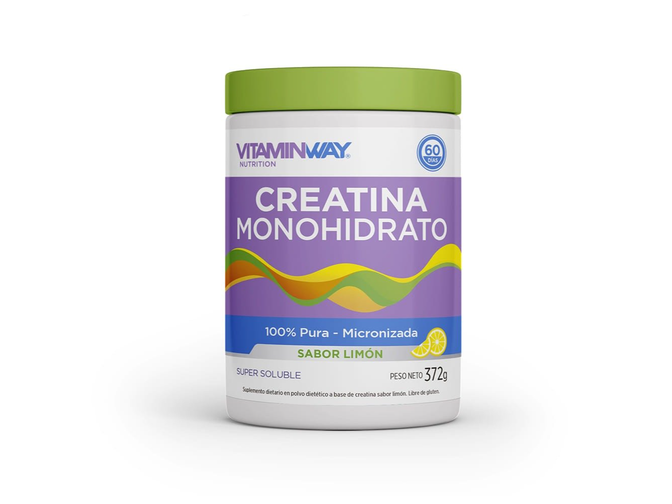 CREATINA MONOHIDRATO SABOR LIMON 372GR