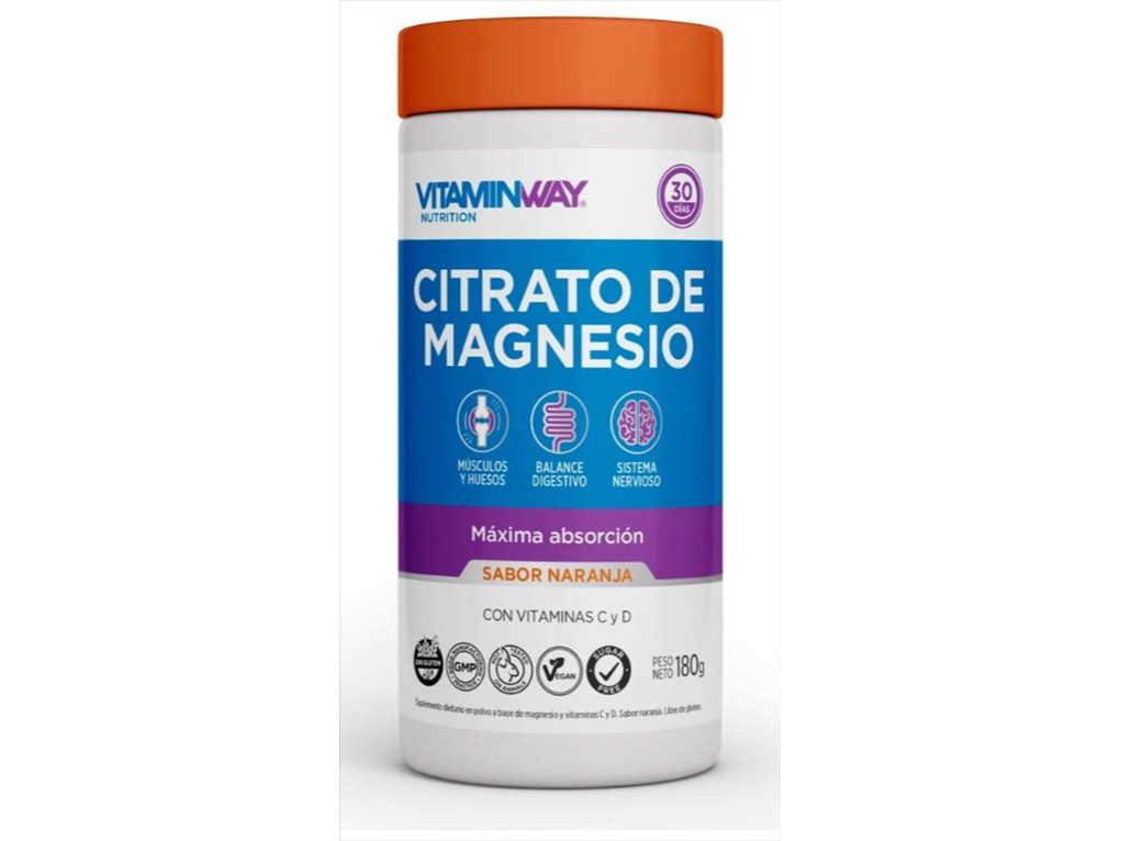 CITRATO MAGNESIO NARANJA VITAMIN WAY  X180GR