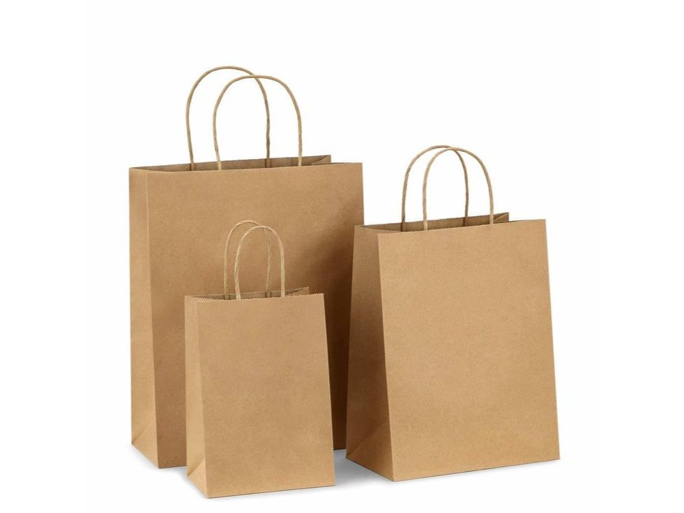 Bolsas kraft con manija x 10 unid