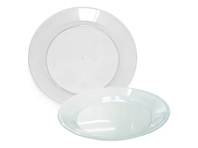 Plato strawplast acrilico 15cm cristal