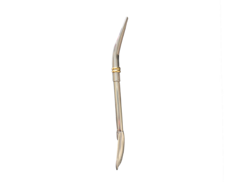Bombilla pico de loro cucharita doble caño Larga