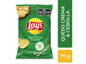 Lays Queso crema y Cebolla de 77gr (Copia)