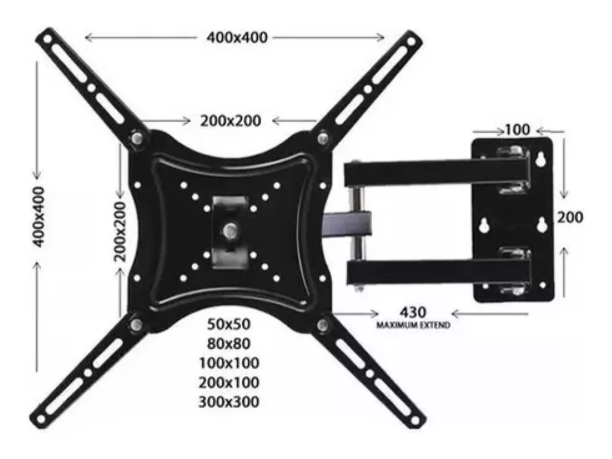 Soporte Pared Para Tv De 14 A 55 Pulgadas Con Brazo Movill