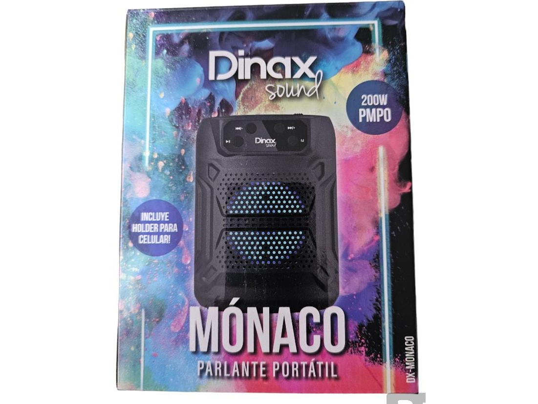 PARLANTE PORTáTIL MONACO BLUETOOTH 200 W NEGRO USB SD AUX BLUETOOTH FM Y LUCES