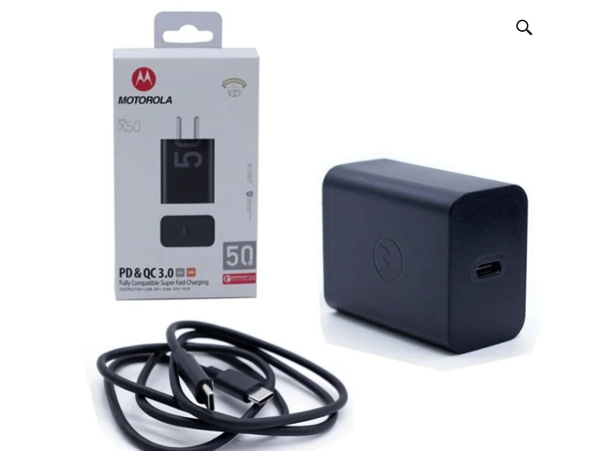 Cargador tipo Motorola  50W + CABLE C A C Turbo