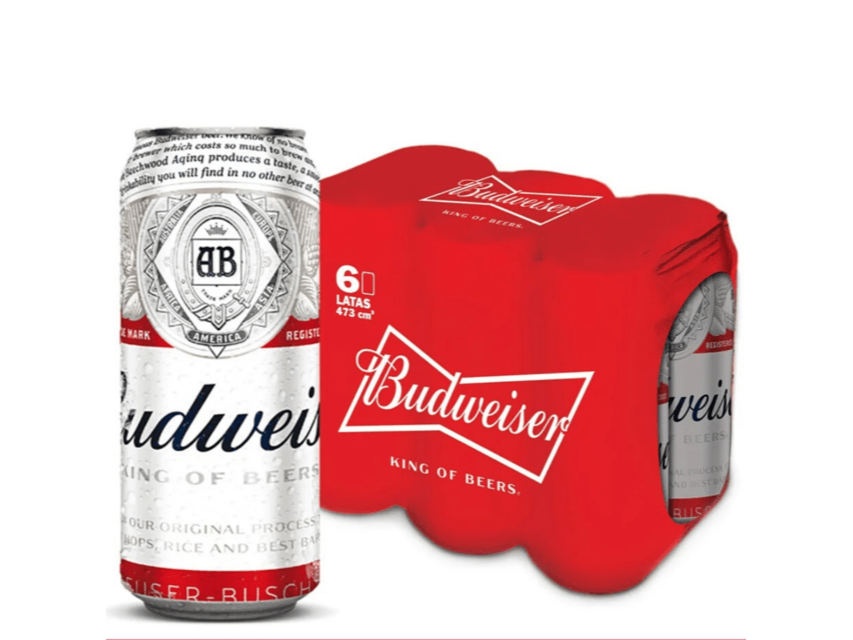 PROMO BUDWEISER SIX PACK x 473 cc.