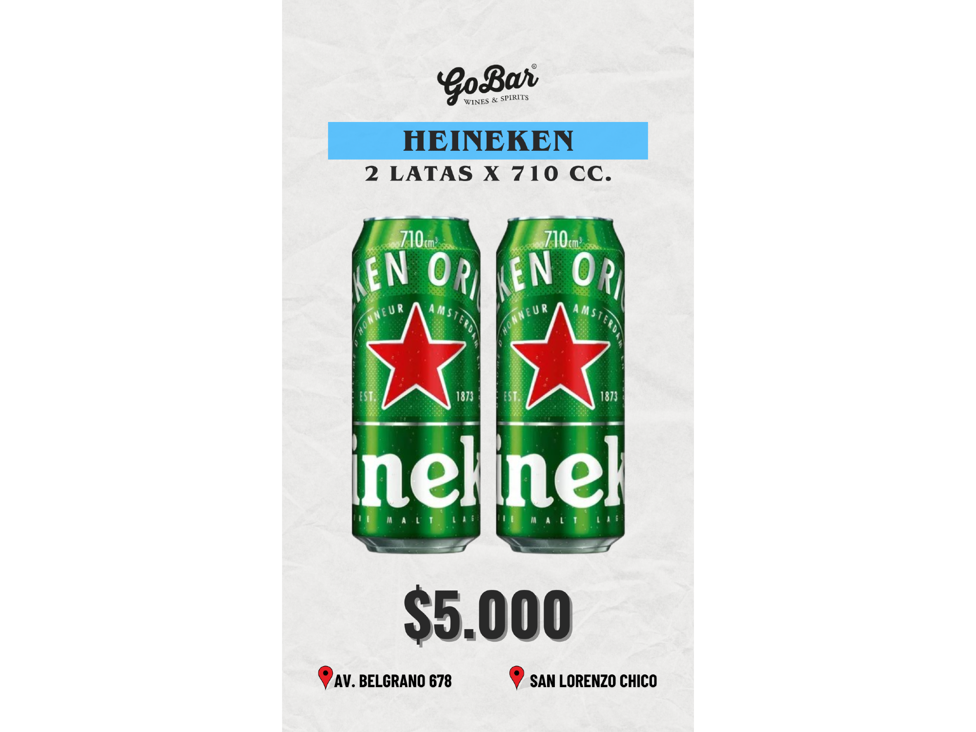 PROMO HEINEKEN 2 x 710 cc.