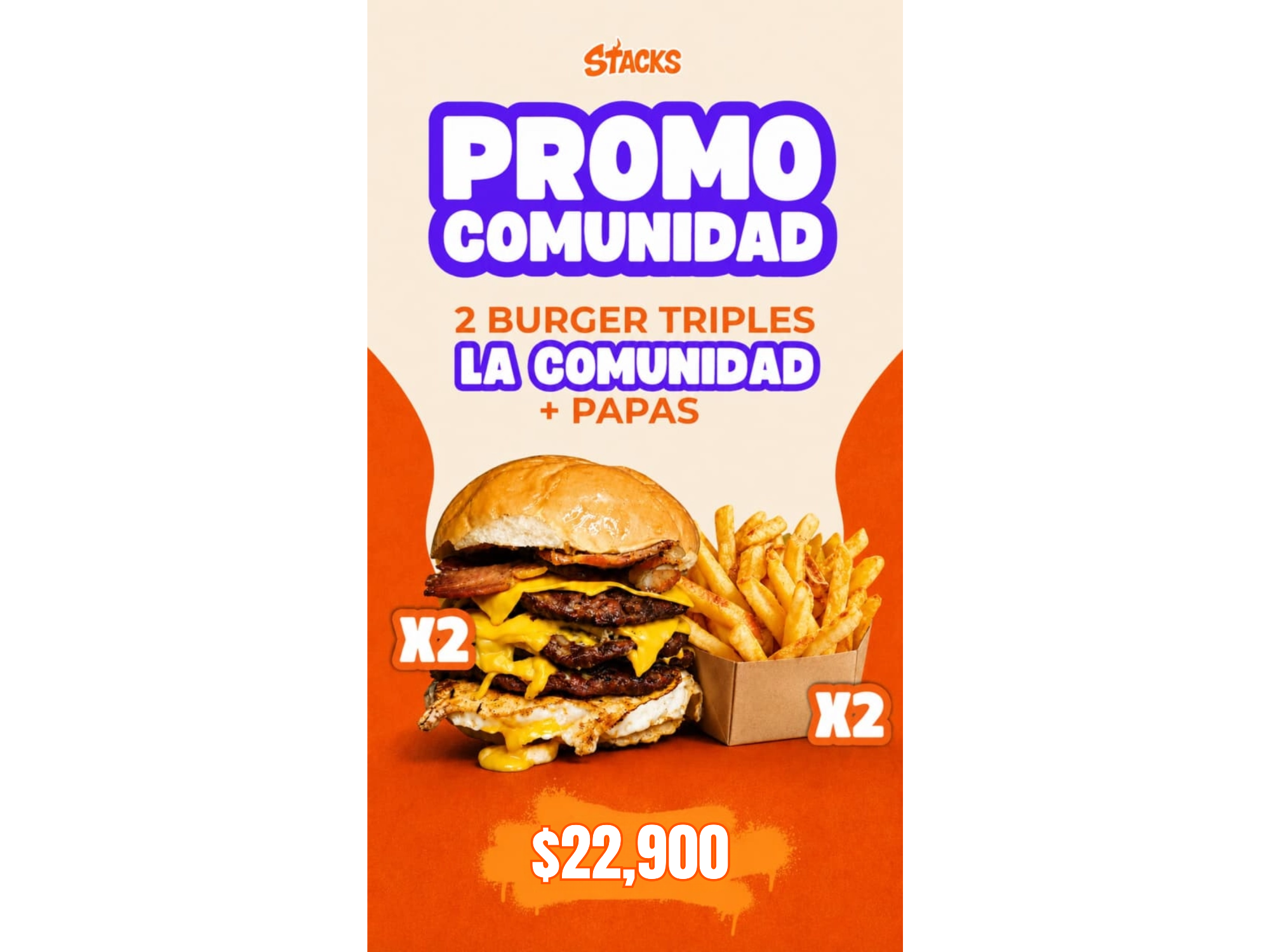 2 Comunidad Triples + Papas