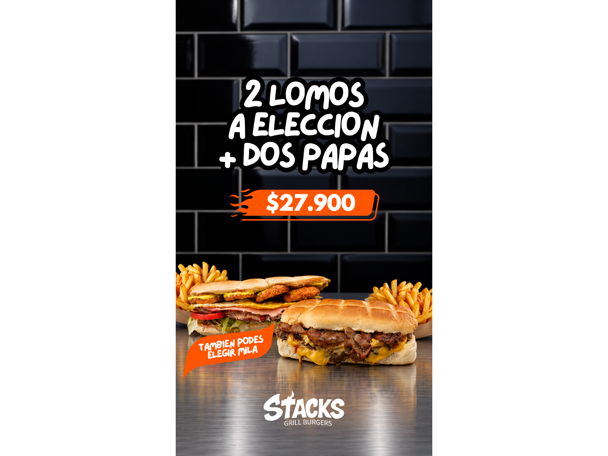 2 LOMOS A ELECCION + PAPAS