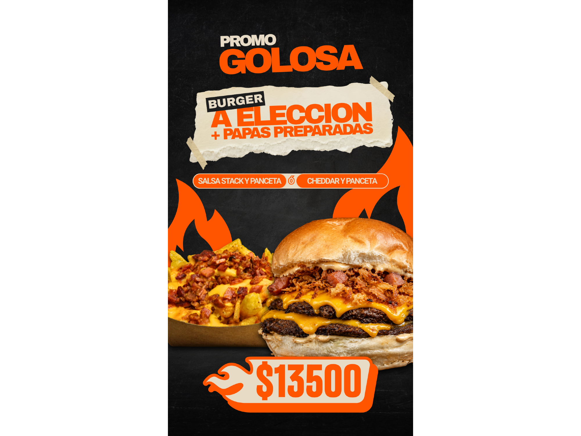 Doble a Eleccion + Papas Preparadas