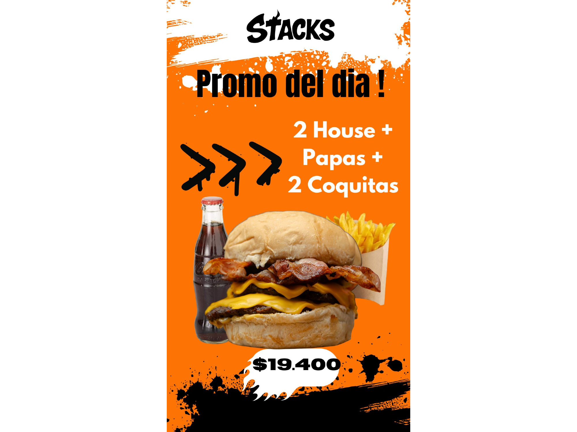 2 House + Papas + 2 Coquitas 237cc