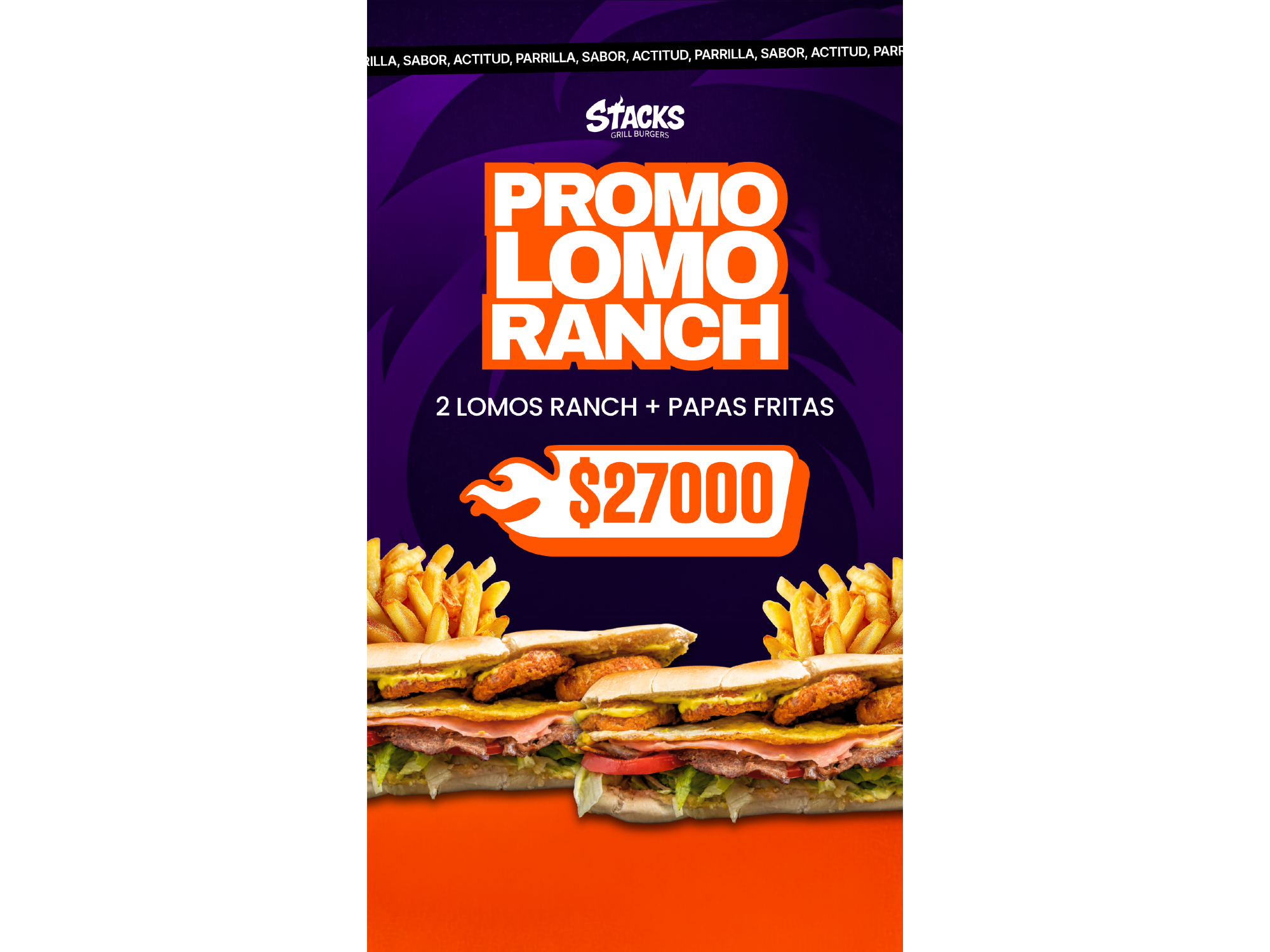 2 Lomos Ranch + Papas