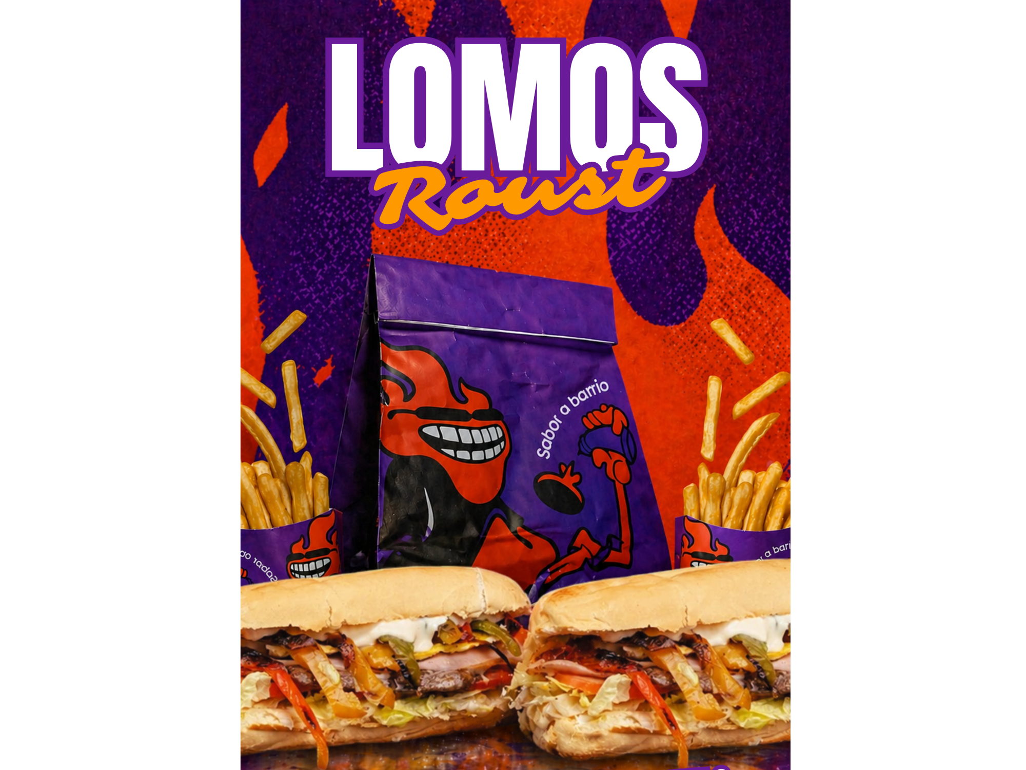 2 LOMOS ROUST + PAPAS
